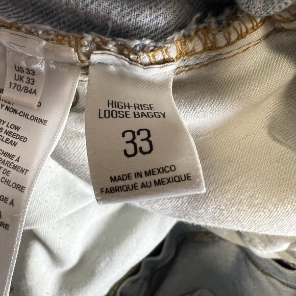BDG Urban Outfitters Jeans Womens‎ Size 33 Blue Denim High Rise Baggy Light Wash - Picture 8 of 9